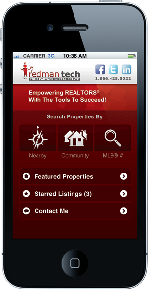 Mobile Real Estate Website Homepage