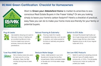 RE/MAX Green landing page