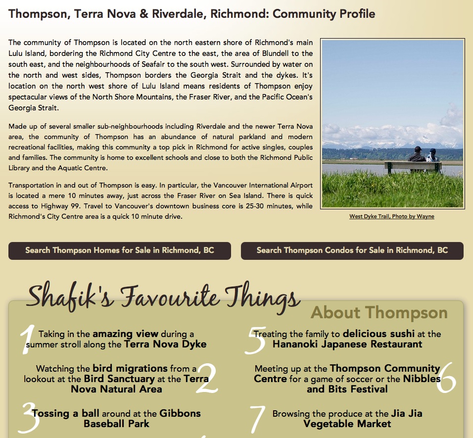 Shafik.com Thompson Community Page